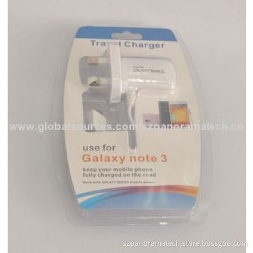 Wall Charger, UK Pin for Samsung, Galaxy Note 3 S5, Input 100-220V, Output 5V-1,000mA